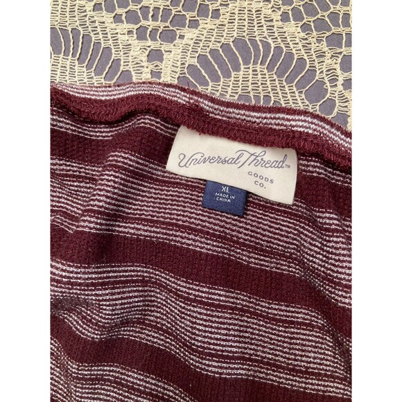 Striped Short Sundress Maroon & White Chevron Mini Universal Threads Size XL - Picture 5 of 6